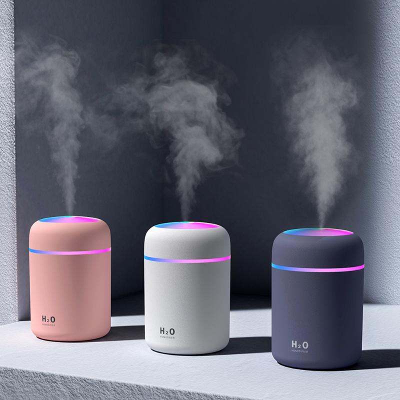 Humidificador de aire Oficina recargable de la humedad USB Difusor de  tiempo continuo / intermitente Ajustable Travel Mist Maker Pink Inevent